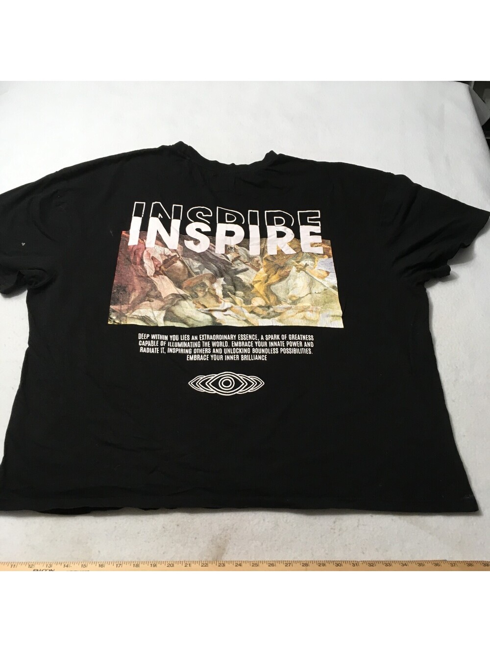 BLACK Inspire T Shirt Men's Size Small Short Sleeve see distress